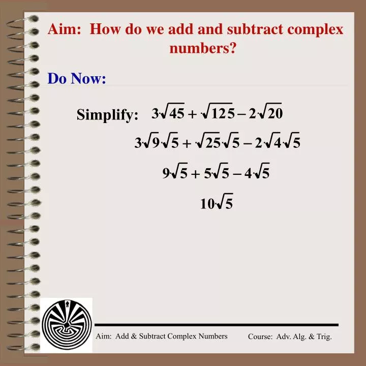 PPT Aim How Do We Add And Subtract Complex Numbers PowerPoint 