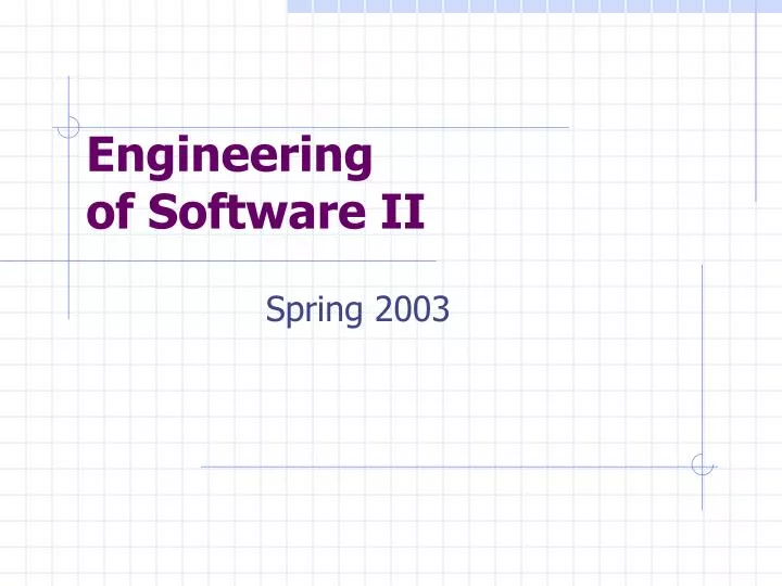 engineering of software ii n.