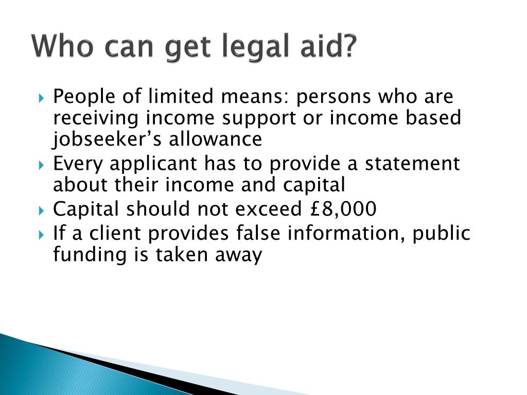 legal aid assignment