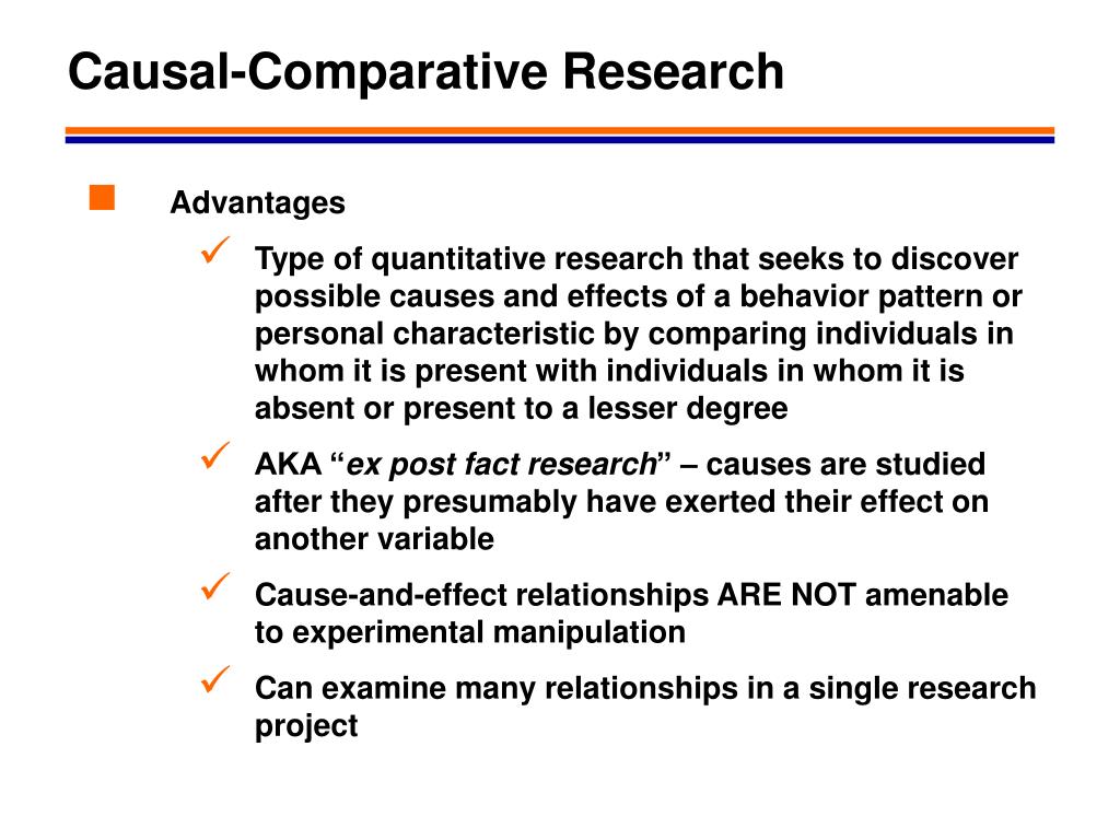 descriptive causal comparative research design