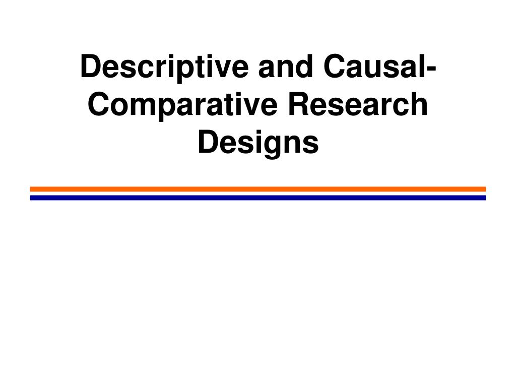 purpose of descriptive comparative research design