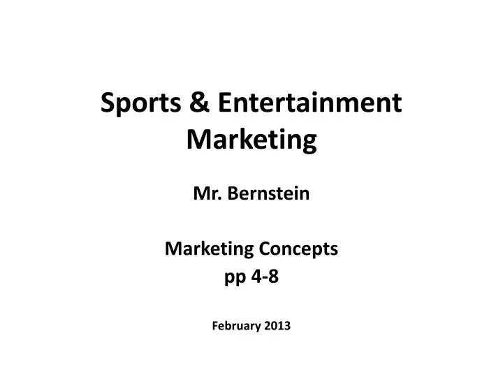 sports entertainment marketing n.