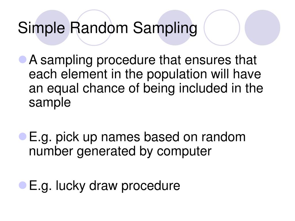 simple random sampling method example simple random sampling method example