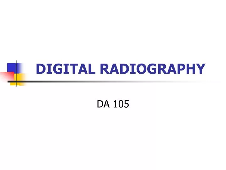 digital radiography n.
