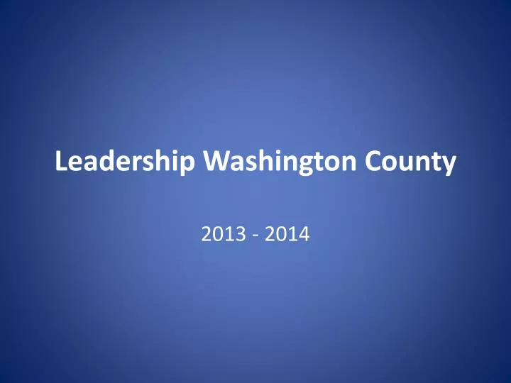leadership washington county n.