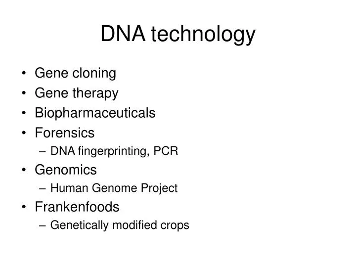 research paper on dna technology