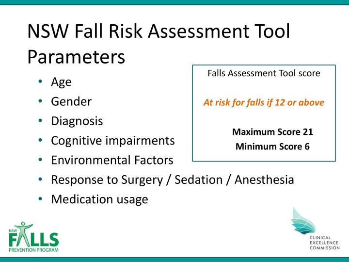 PPT - NSW Paediatric Fall Risk Assessment PowerPoint Presentation - ID ...