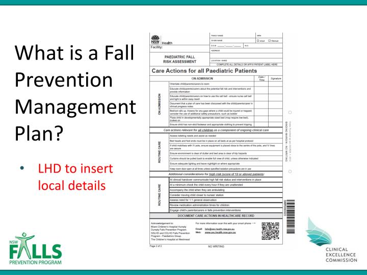 PPT NSW Paediatric Fall Risk Assessment PowerPoint Presentation ID