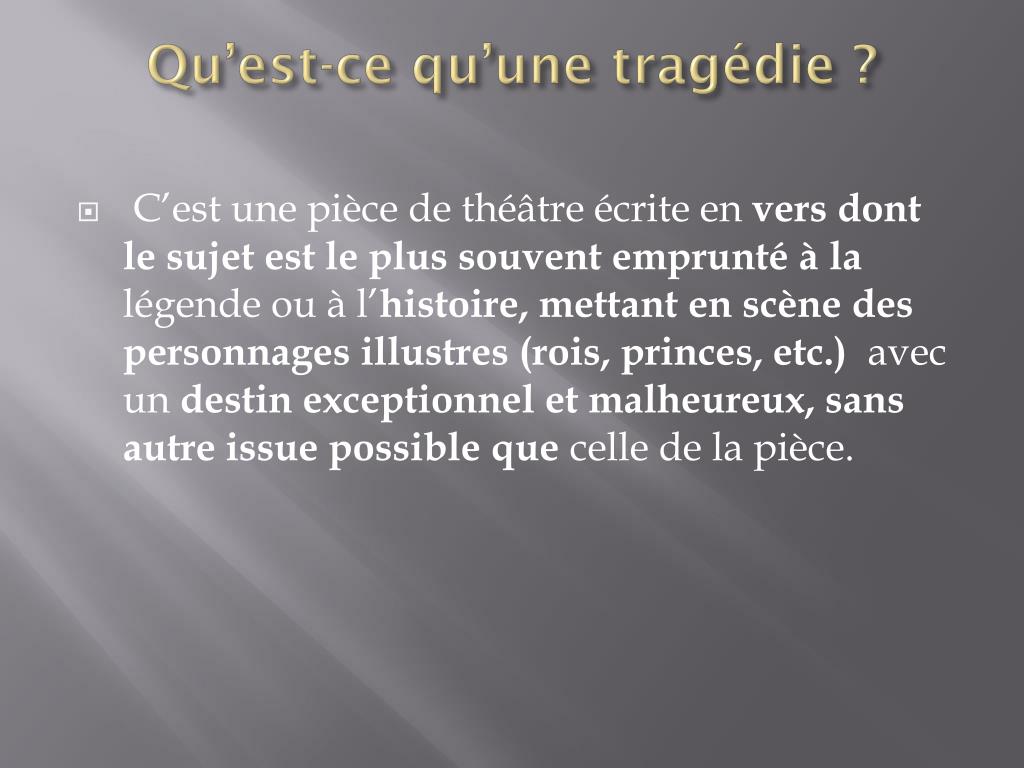 Qu Est Ce Qu Une Tragédie