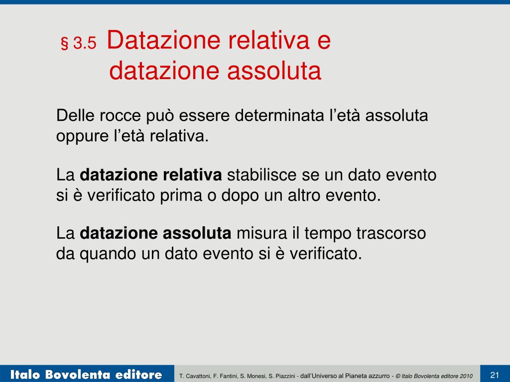 Datazione radiometrica PowerPoint
