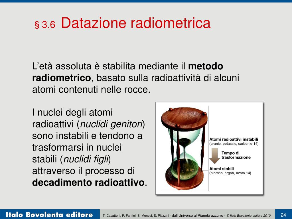 Diversi metodi di datazione radiometrica