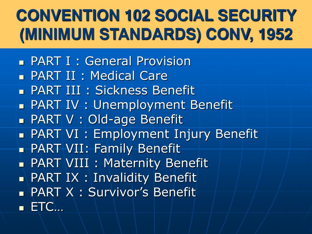 PPT ROLE OF THE ILO IN THE DEVELOPMENT OF SOCIAL SECURITY PowerPoint