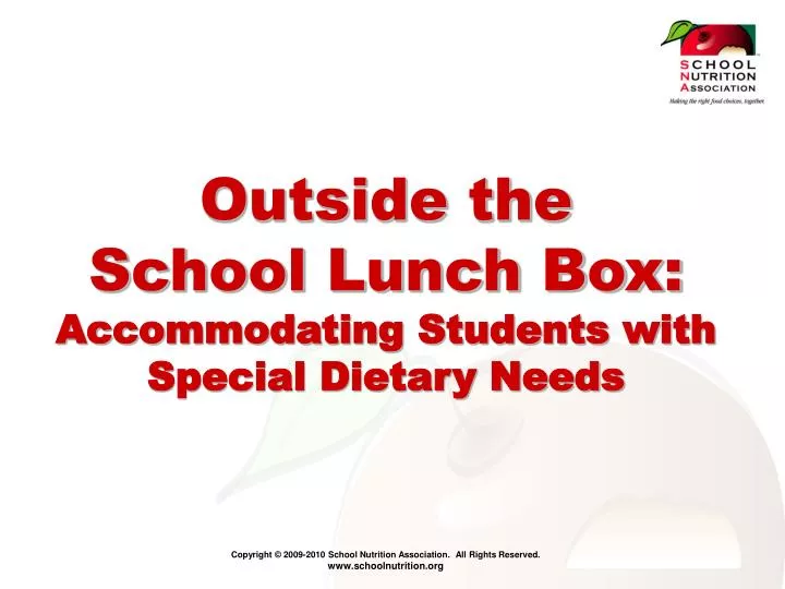 Accommodating special dietary needs