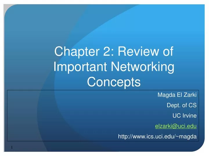 PPT - Chapter 2: Review of Important Networking Concepts PowerPoint ...