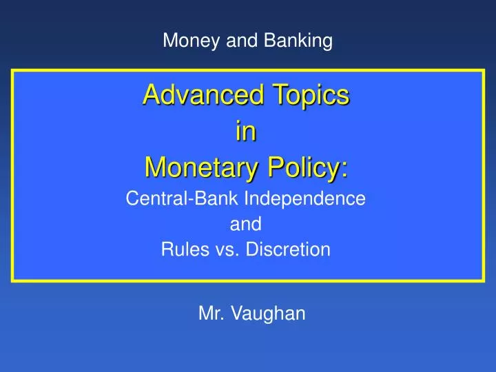 PPT Money and Banking PowerPoint Presentation, free download ID6106797