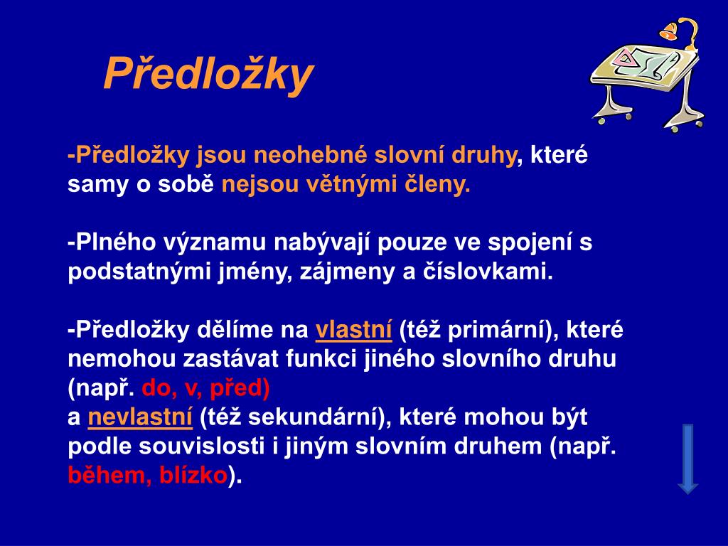 PPT - Předložky PowerPoint Presentation, free download - ID:6107173