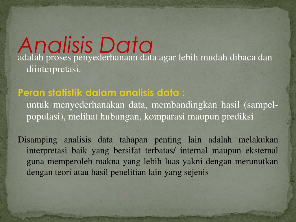 PPT - Analisis Data PowerPoint Presentation, Free Download - ID:6107262