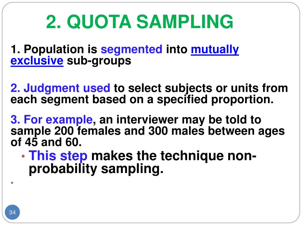 What Is Quota Sampling In Research - pdfshare