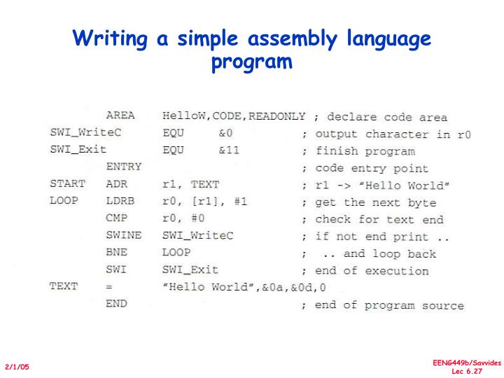 PPT - EENG 449b/CPSC 439b Computer Systems Lecture 6 ARM Architecture ...