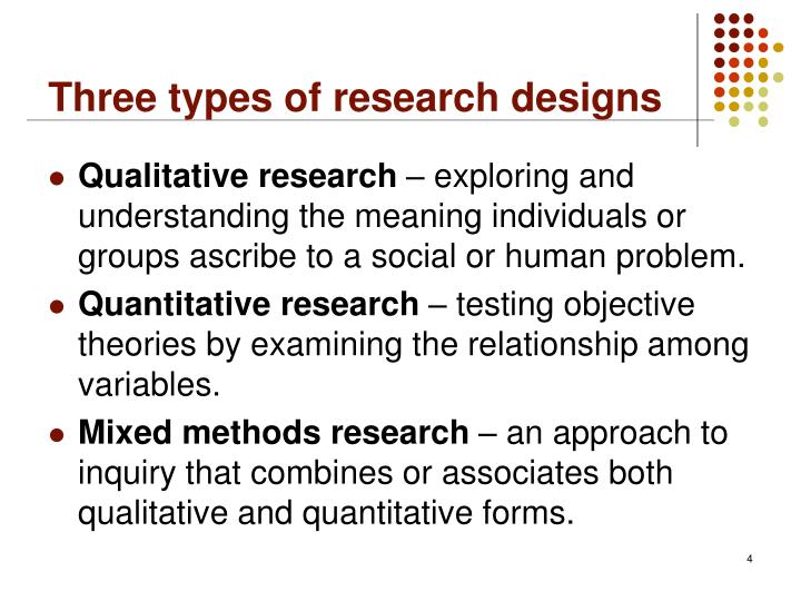 research design 3 types