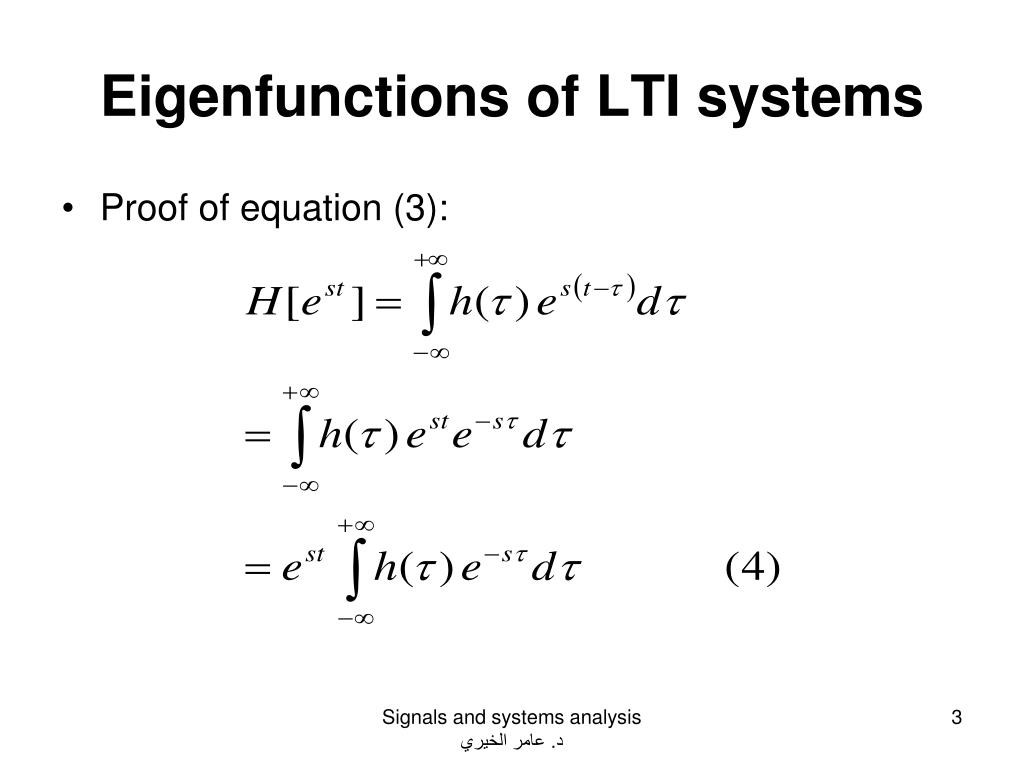 eigenfunction property of lti systems eigenfunction property of lti systems