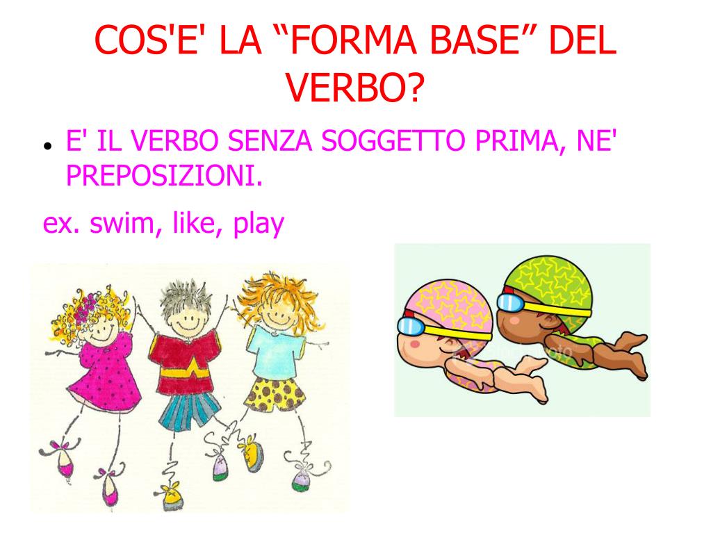 Ppt Cos E La Forma Base Del Verbo Powerpoint Presentation