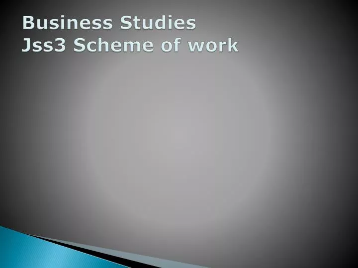 business studies lesson plan for jss3 first term