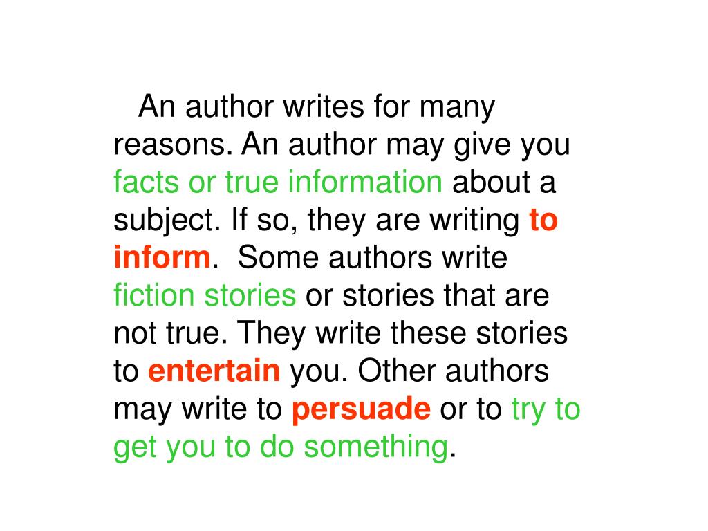 authors purpose inform definition authors purpose inform definition