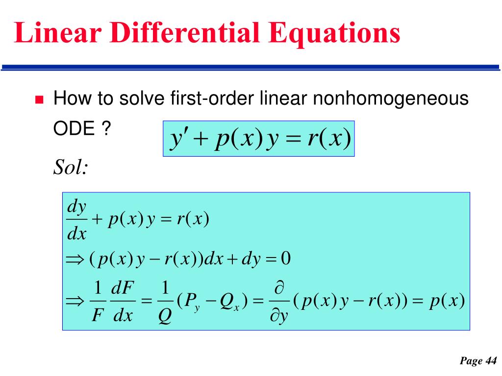 Linear перевод. First order Differential equations. Linear Differential equation. Second order Linear Differential equations. Difference equations.
