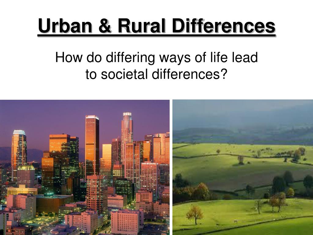 presentation on rural and urban life
