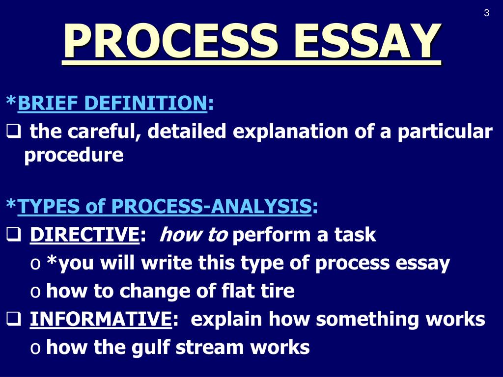 definition for process essay
