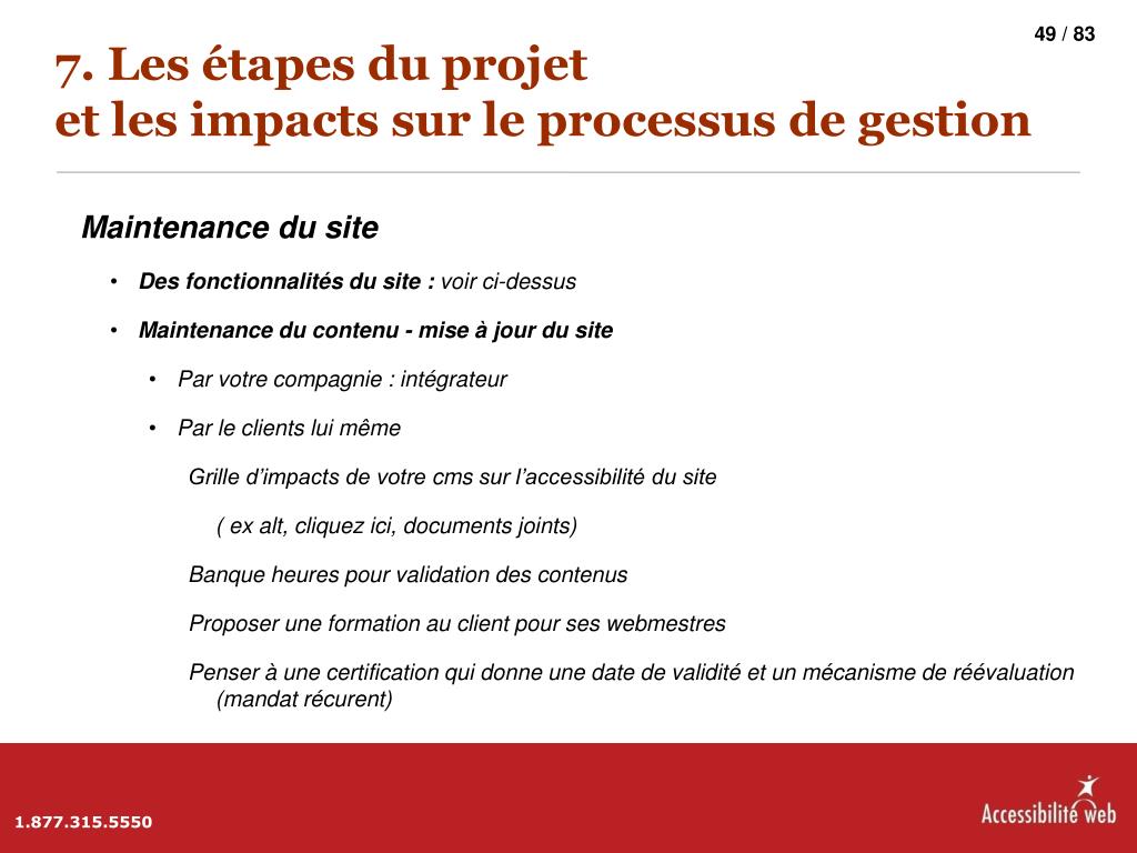 PPT - Développer et maintenir un site accessible PowerPoint Presentation -  ID:6112720