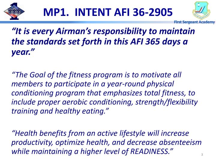 PPT Air Force Fitness Program AFI 362905 PowerPoint Presentation