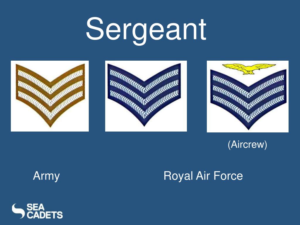 PPT - Ranks of the Army and Royal Air Force PowerPoint Presentation ...