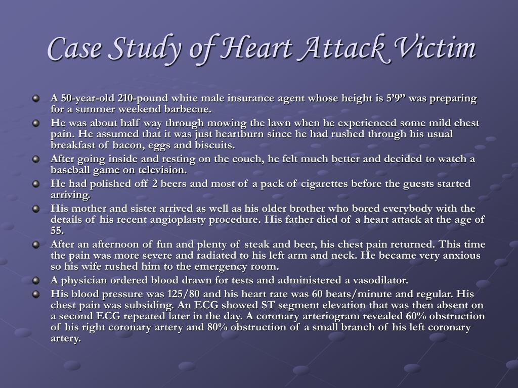 case study about heart attack