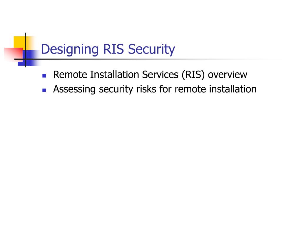 Windows Ris PPT - Designing Microsoft Windows 2000 Services Security PowerPoint ...