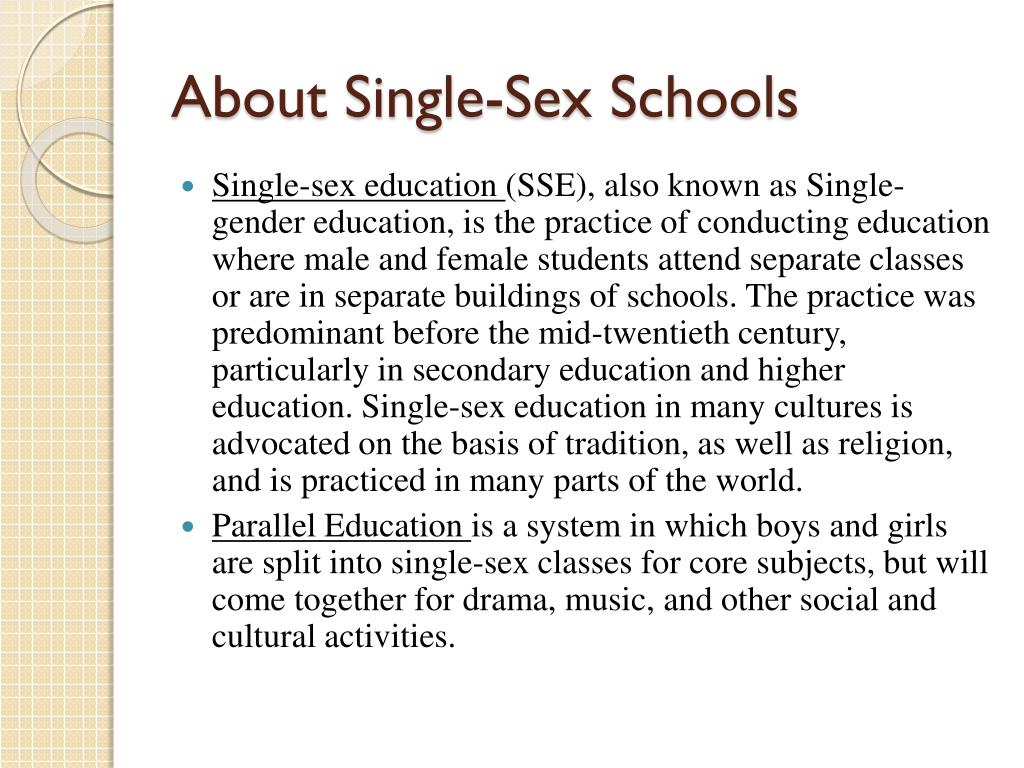 Ppt Single Sex Schools Powerpoint Presentation Free Download Id 