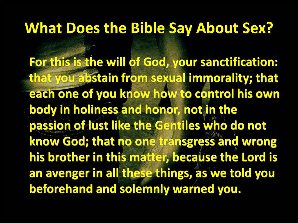 What does the bible teach about same
