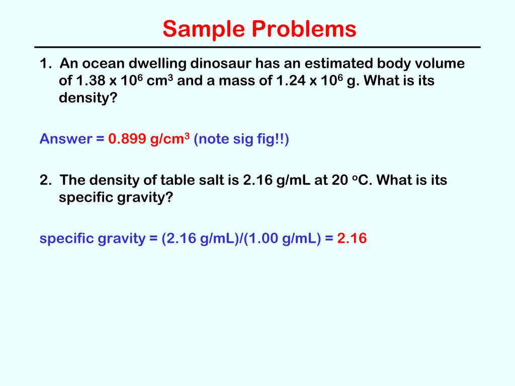 matter measurement and problem solving