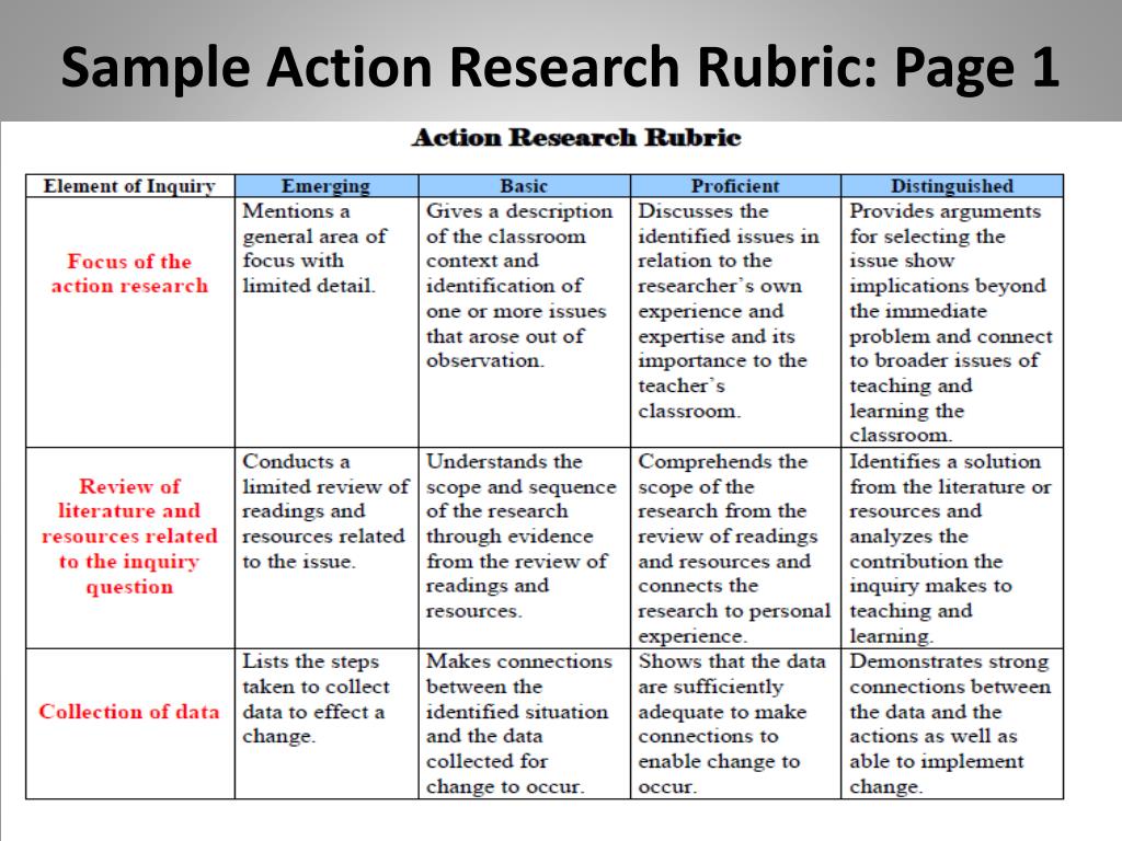 essay on action research