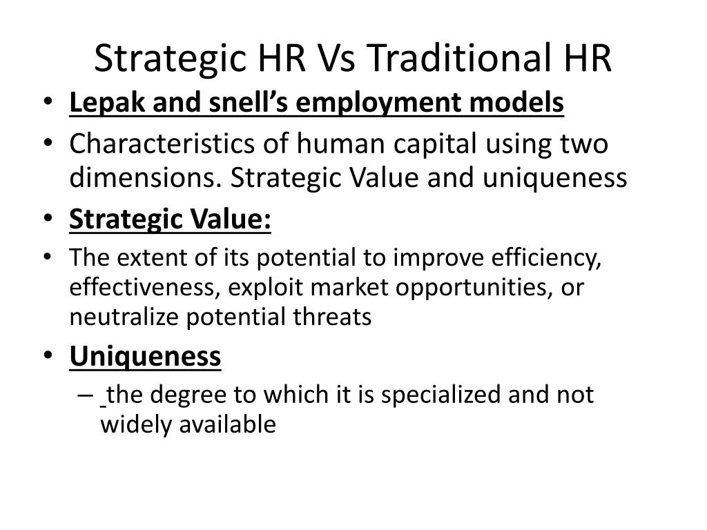 PPT Strategic HR Vs Traditional HR PowerPoint Presentation, free