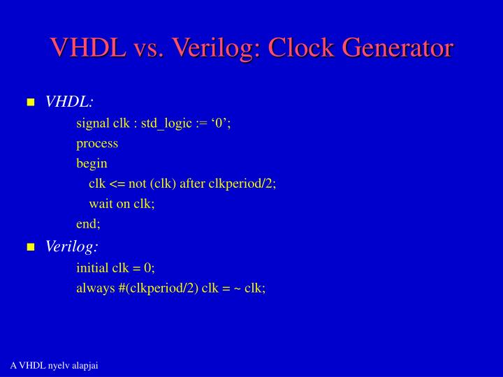 PPT A VHDL nyelv alapjai PowerPoint Presentation ID6115087