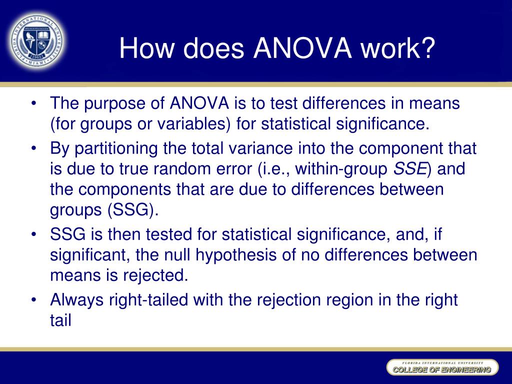 PPT Chapter 19 Analysis Of Variance ANOVA PowerPoint Presentation 