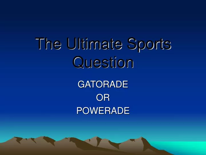 PPT The Ultimate Sports Question PowerPoint Presentation, free