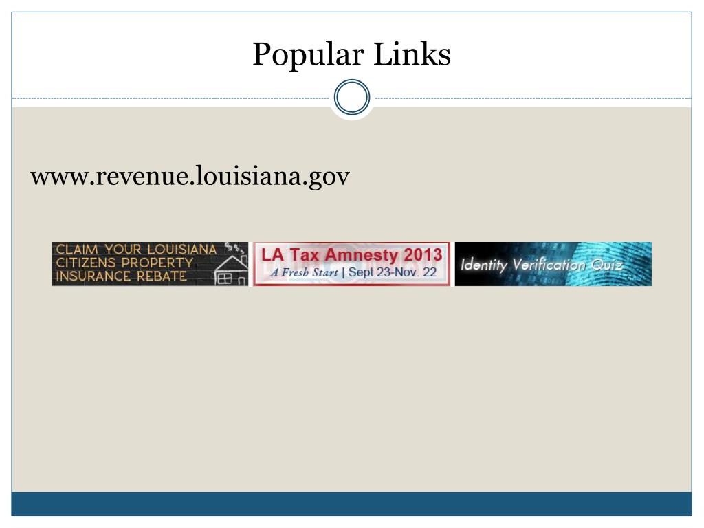 PPT Louisiana Department Of Revenue PowerPoint Presentation, free