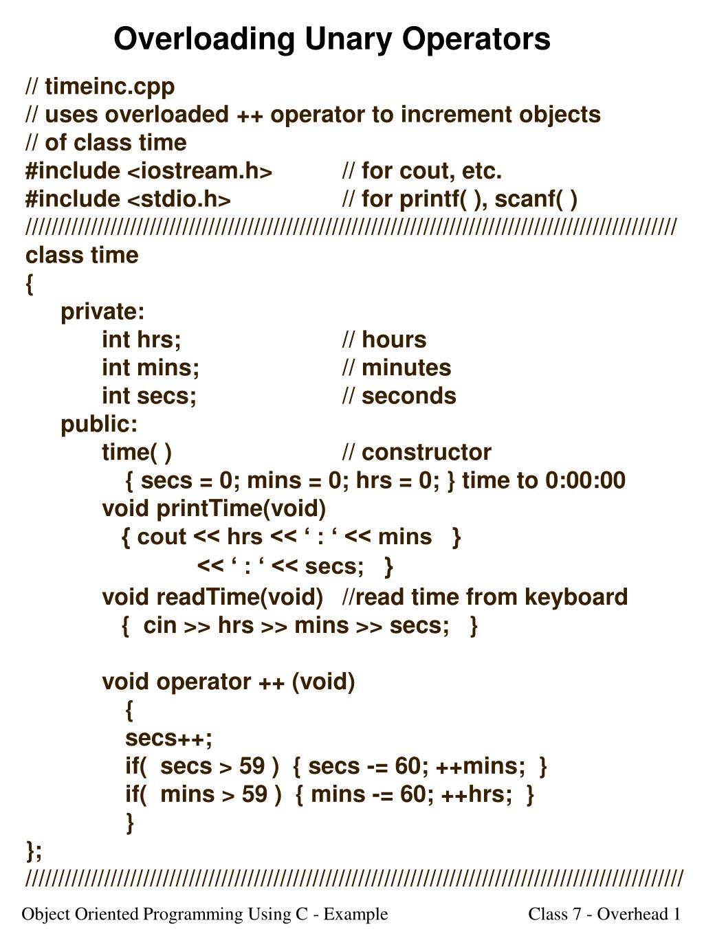 What is Unary Operator Overloading in C++?​​ - Scaler Topics