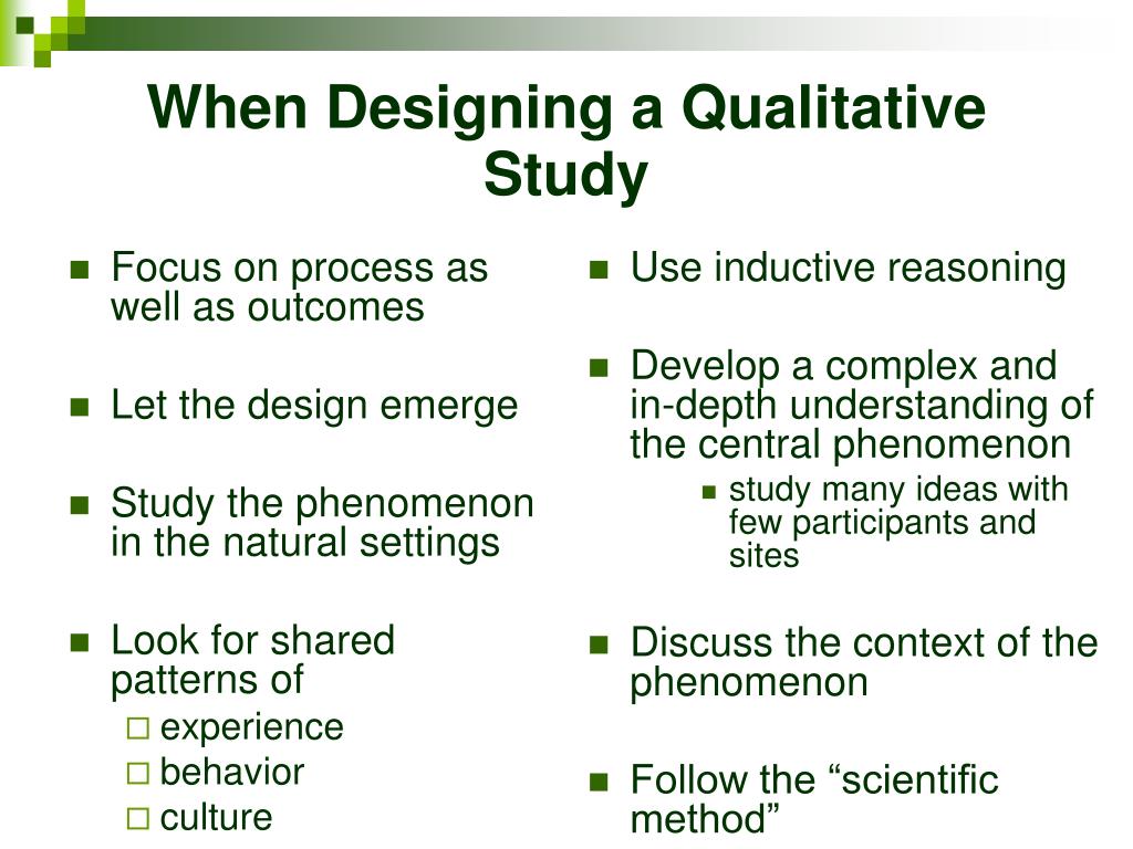 qualitative research design psychology