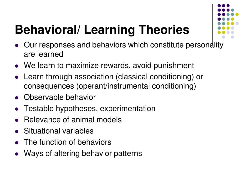 behavioral learning theory case study