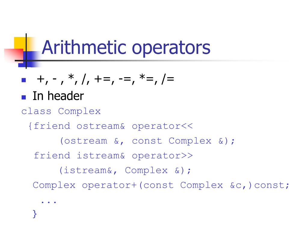 operator overloading complex ppt powerpoint presentation