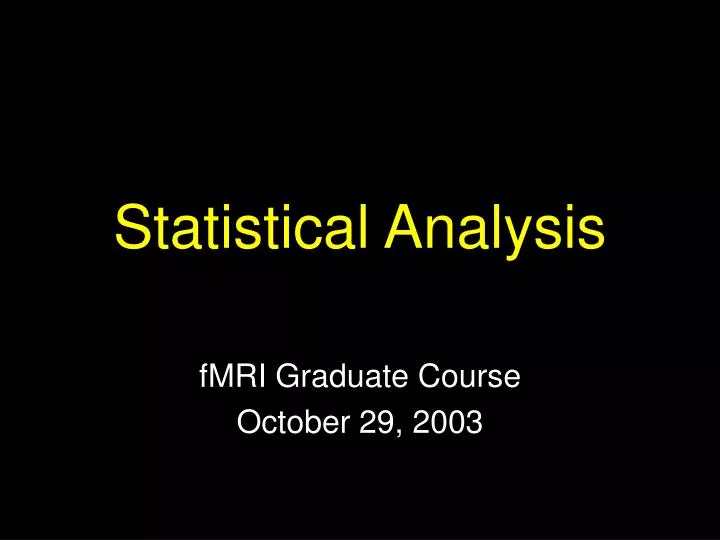 statistical analysis n.